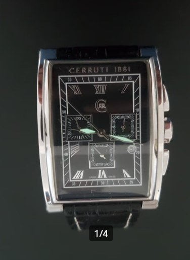Cerruti 1881 polshorloge. Zo goed als nieuw!, Overige merken, Leer, Staal, Polshorloge