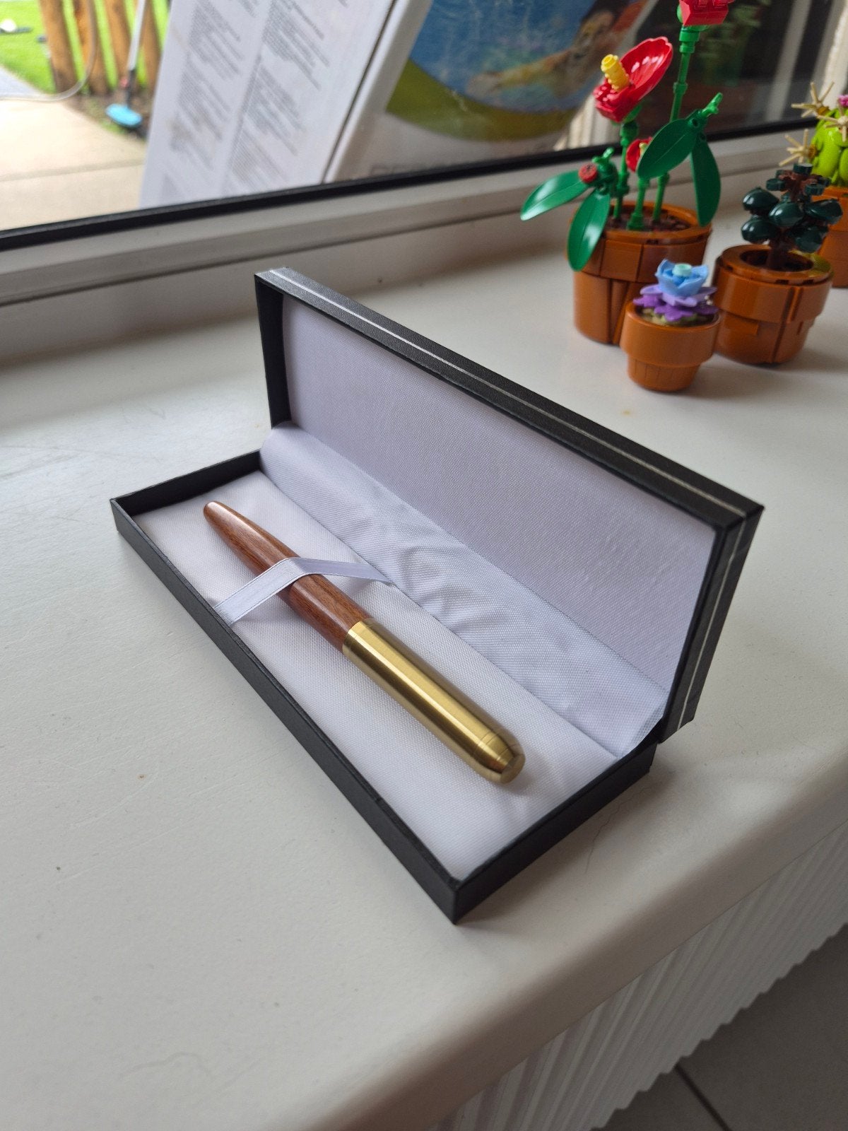 Luxe Houten Vulpen Set met 10 Inktpatronen en Geschenkdoos, Diversen, Ophalen of Verzenden, Nieuw