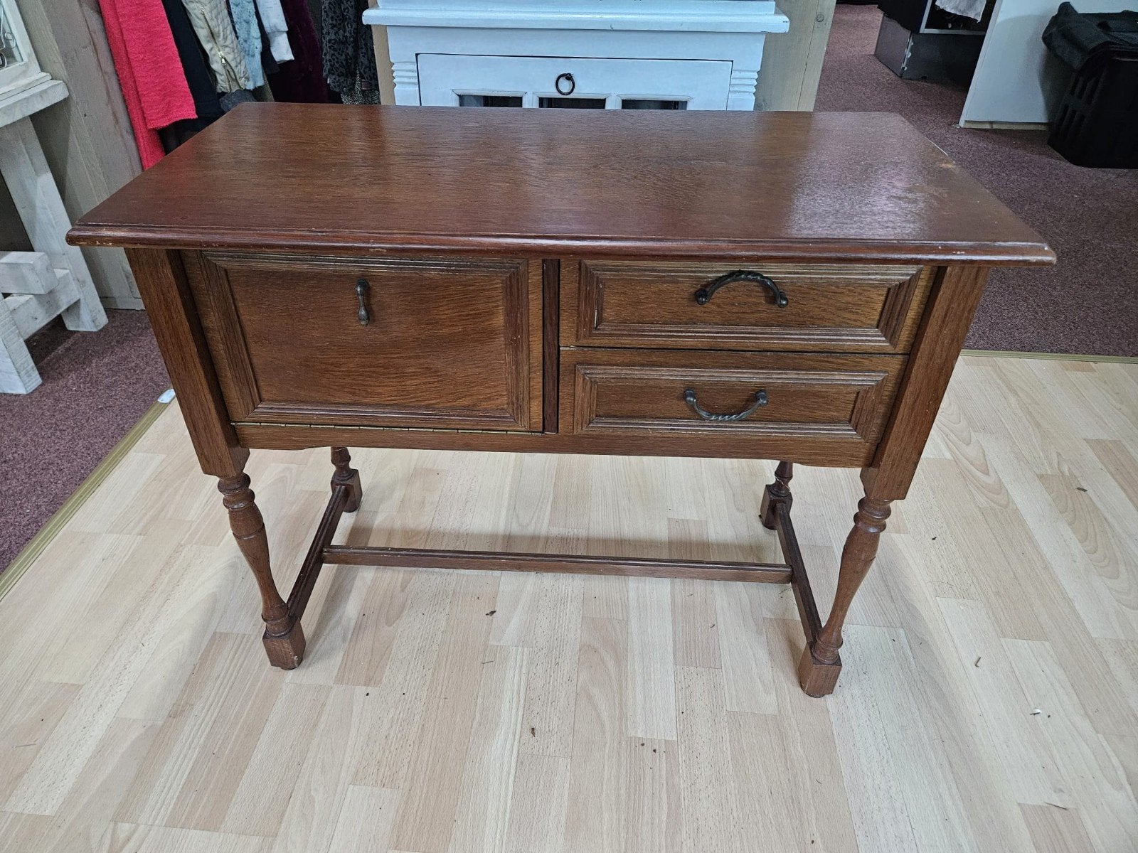 Antiek kastje, Huis en Inrichting, Tafels | Sidetables, Ophalen, Gebruikt, 50 tot 100 cm, 25 tot 50 cm