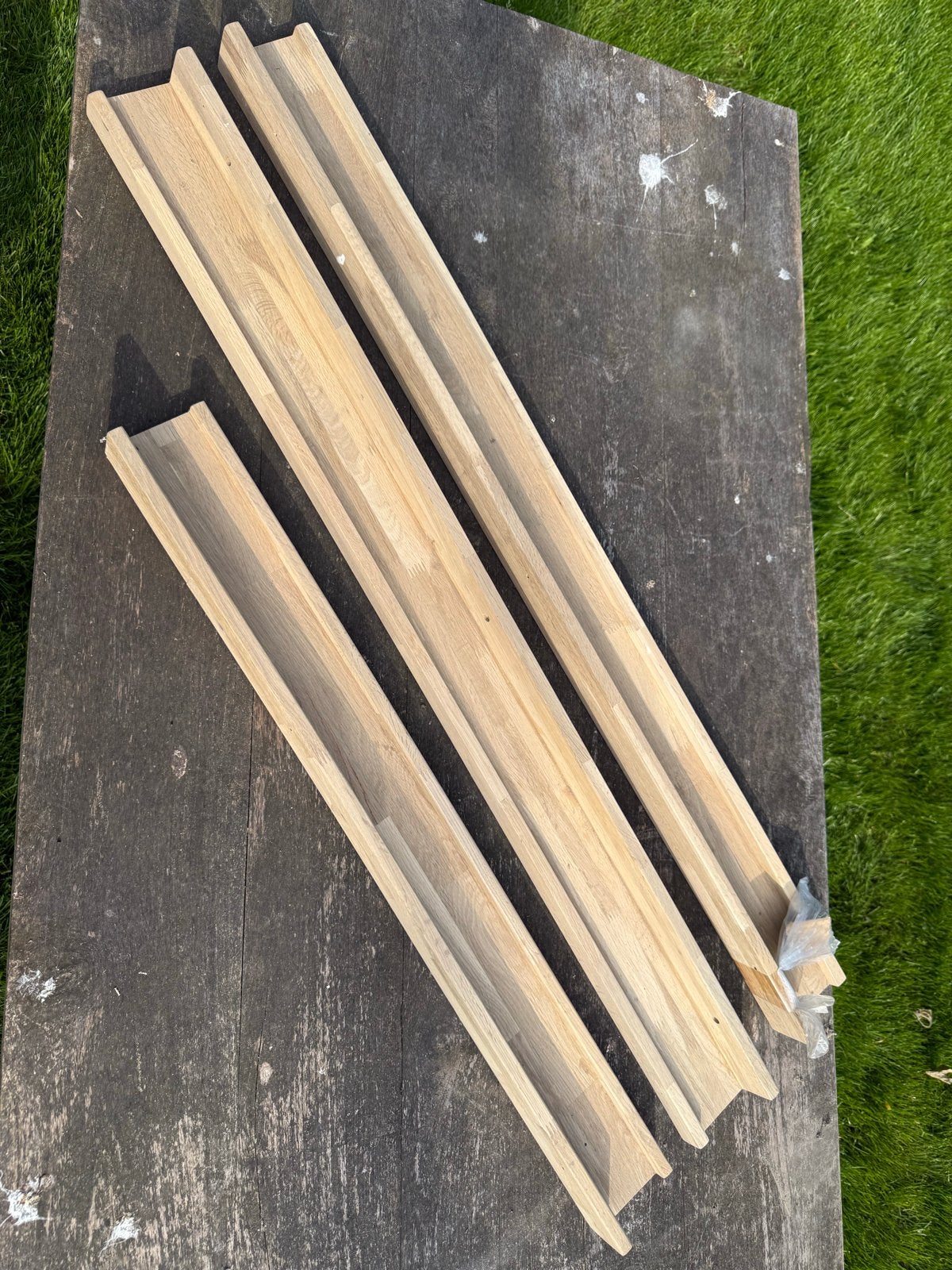 3 VT Wonen Eikenhouten Fotoplanken - 2x 120cm, 1x 90cm, Huis en Inrichting, Ophalen, Zo goed als nieuw