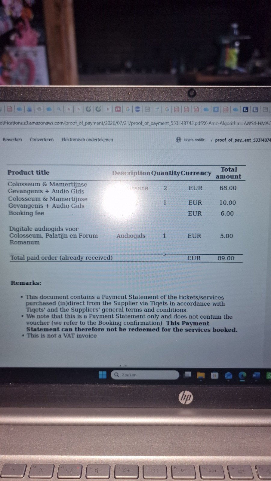 Colosseum Rome, Tickets en Kaartjes, Eén persoon, Ticket of Toegangskaart