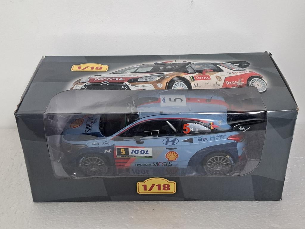 Hyundai I20 WRC Rally Tour de Corse 2017 Neuville 1/18, Ophalen of Verzenden, Zo goed als nieuw, Auto, Overige merken