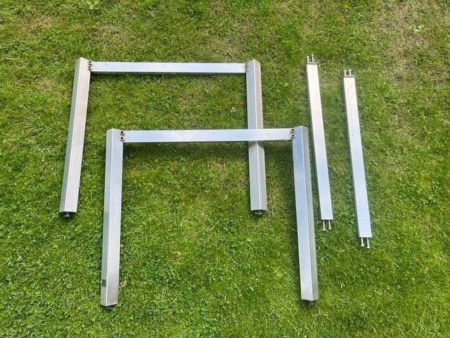 RVS tuintafel onderstel   4 Seasons Outdoor, Tuin en Terras, Ophalen, Gebruikt, Vierkant, Rvs