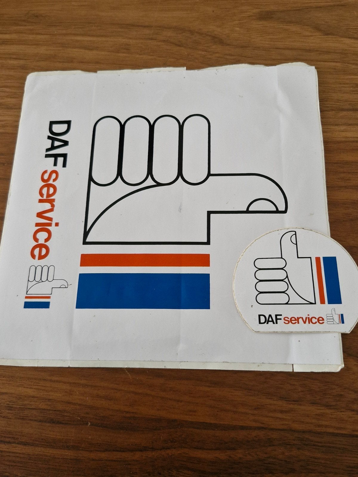 109 DAF Service Sticker 20x20 cm, Ophalen of Verzenden, Gebruikt, Auto of Motor