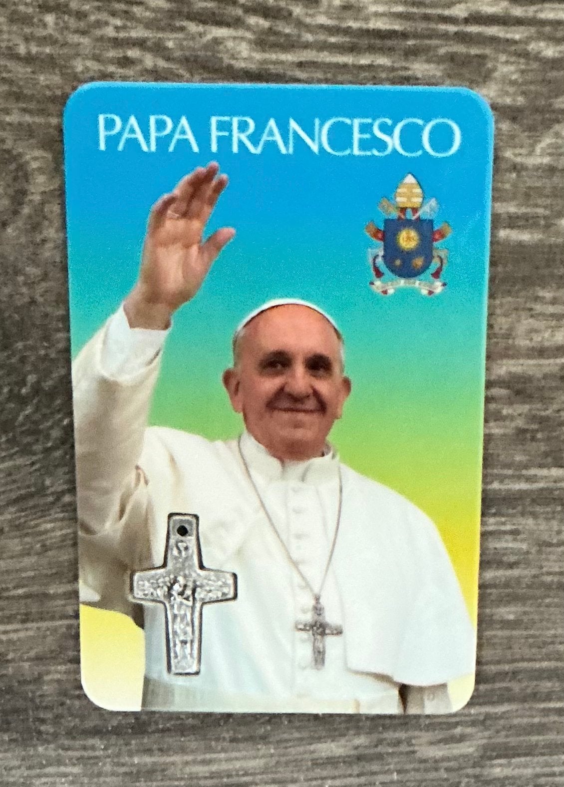 Paus Franciscus kaart met kruisje - Religieus item, Ophalen of Verzenden, Zo goed als nieuw, Overige typen, Christendom | Katholiek