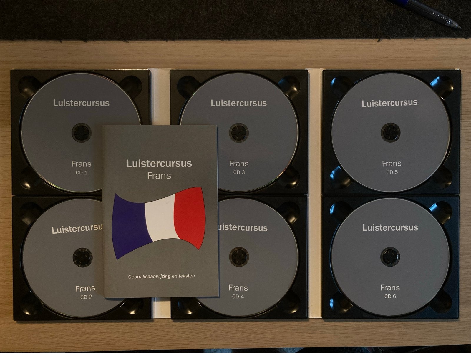Luistercursus Frans: 6 CD's met boekje - Nieuwstaat, Boeken, Ophalen of Verzenden, Zo goed als nieuw