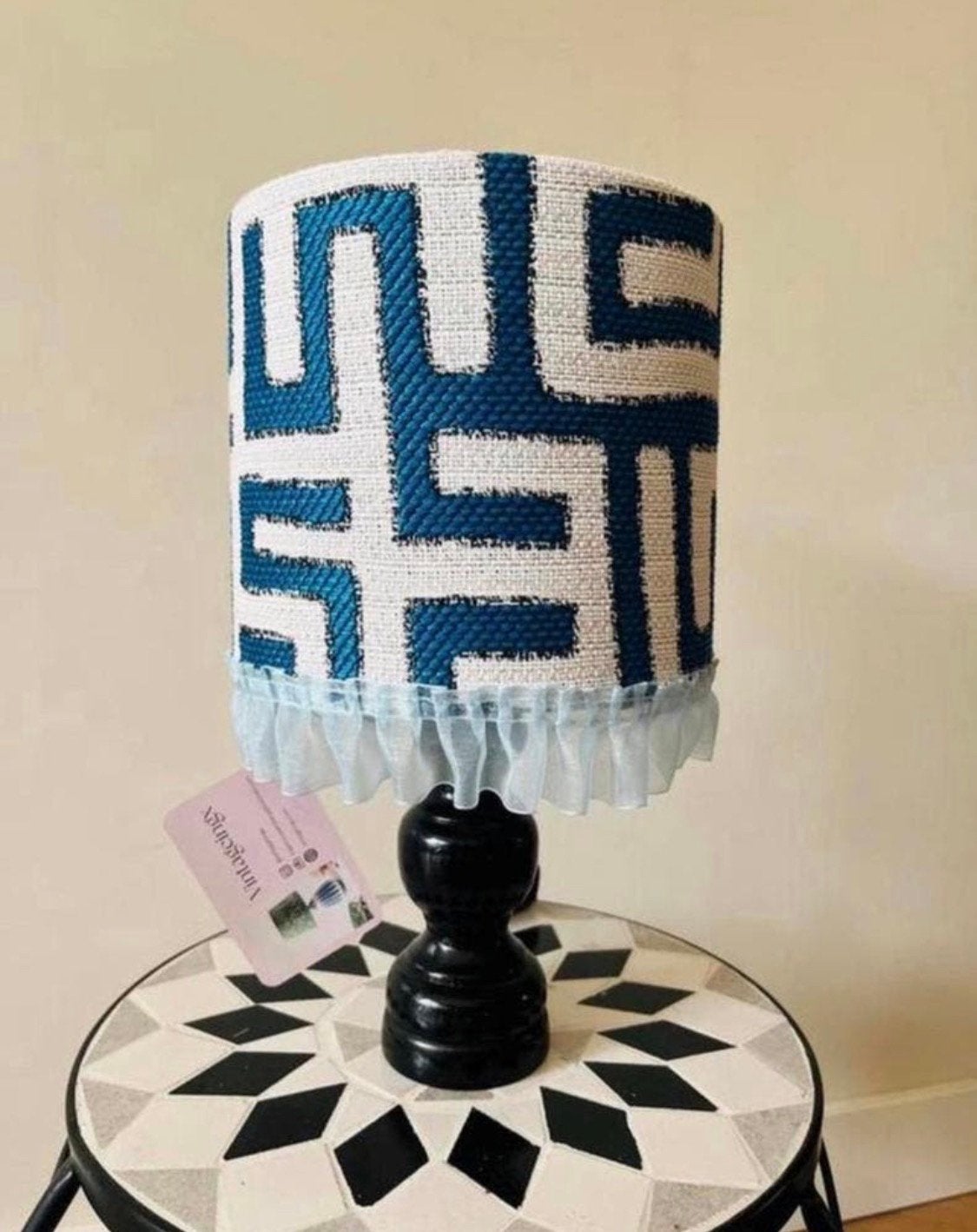 Gehele lampenset retro/ vintage vibes NIEUW, Huis en Inrichting, Blauw, Ophalen of Verzenden, Zo goed als nieuw, Modern