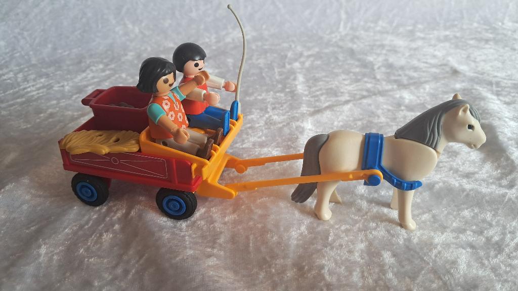 z.g.a.n. Paardenwagen, Playmobil, zelf samengesteld, Kinderen en Baby's, Speelgoed | Playmobil, Ophalen of Verzenden, Zo goed als nieuw