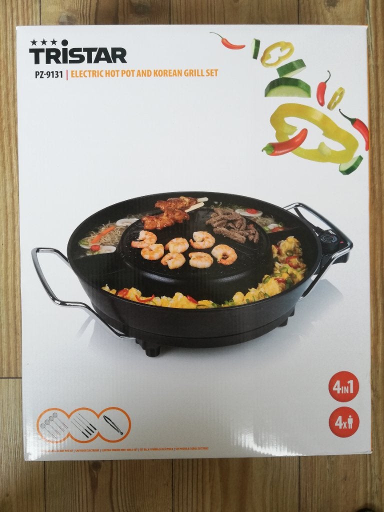 Tristar elektrische hot pot en Korean grill set, Ophalen, Nieuw, Overige materialen, Overige typen