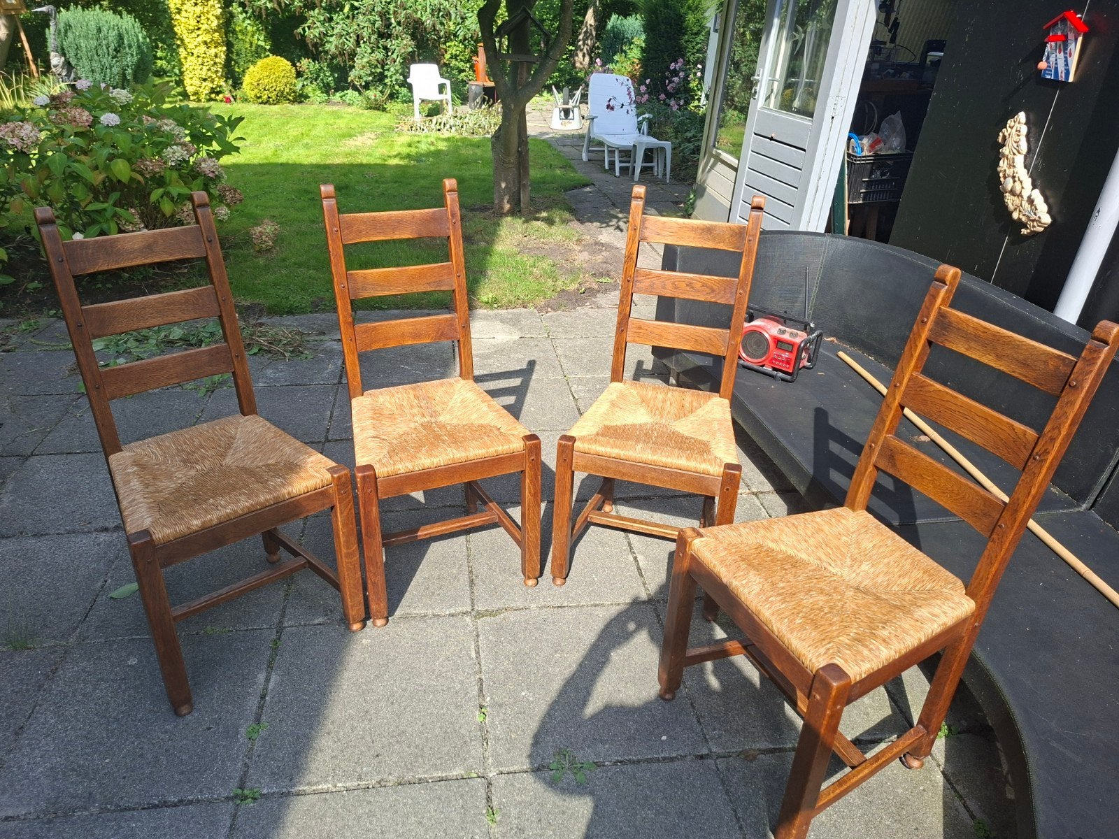 antieke stoelen, Huis en Inrichting, Ophalen, Gebruikt, Bruin, Vier