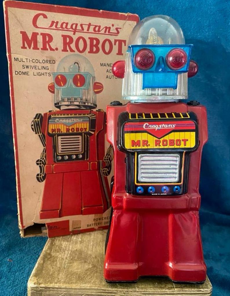 Antieke robot van Cragstan Mr robot in doos., Ophalen of Verzenden