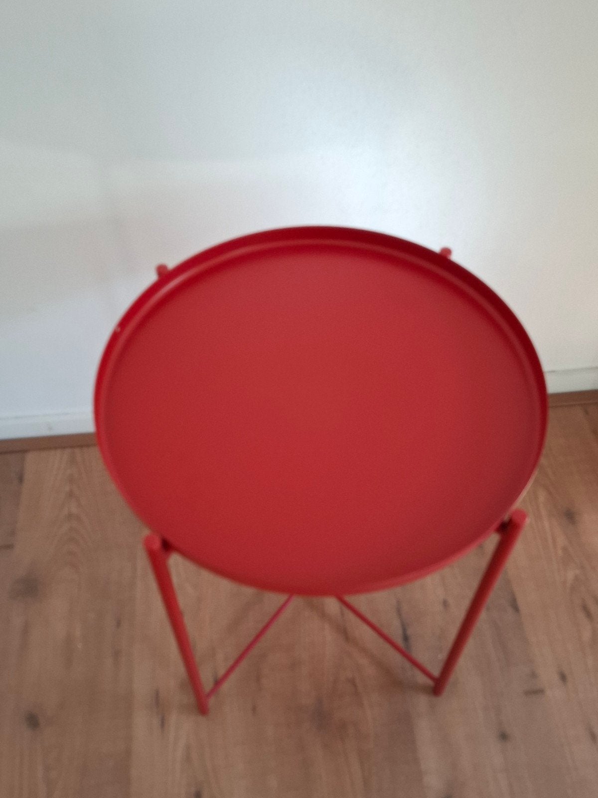 GLADON Ikea bijzettafel rood, Ophalen, Rond, Minder dan 55 cm, 45 tot 60 cm
