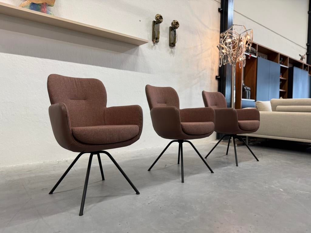6 Nieuw Gealux Madison eetkamerstoelen Stof leer Stoel