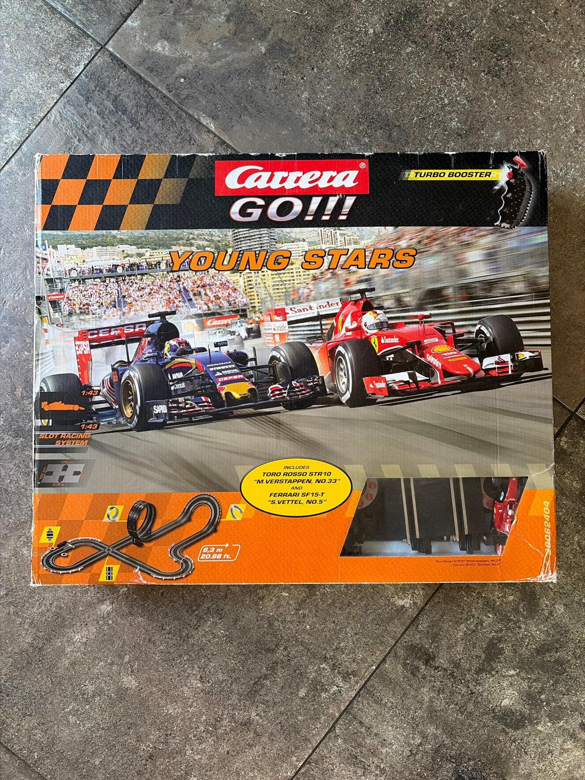 Carrera GO!!! Racebaan Max Verstappen VS Sebastian Vettel, Racebaan, Carrera, Ophalen of Verzenden, Zo goed als nieuw