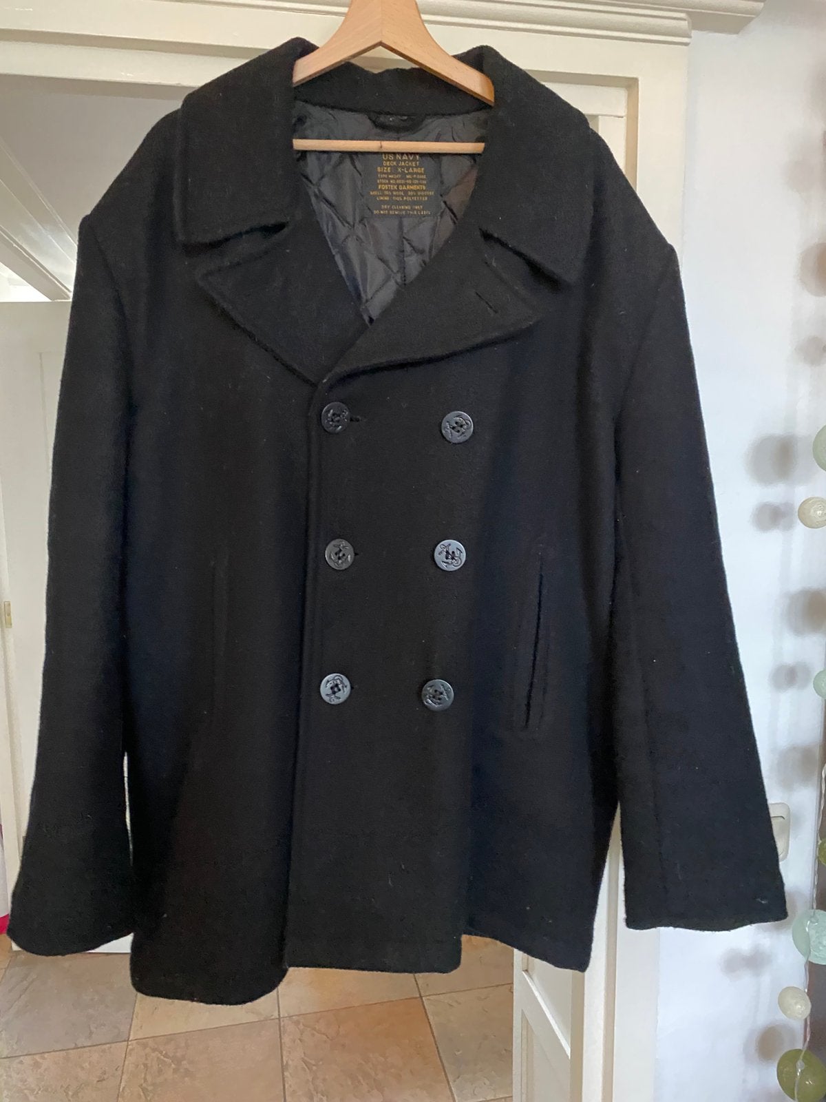 US Navy Deck Jacket - Fostex Garments - Zwart - XL, Kleding | Heren, Ophalen of Verzenden, Gedragen, Maat 56/58 (XL), Zwart