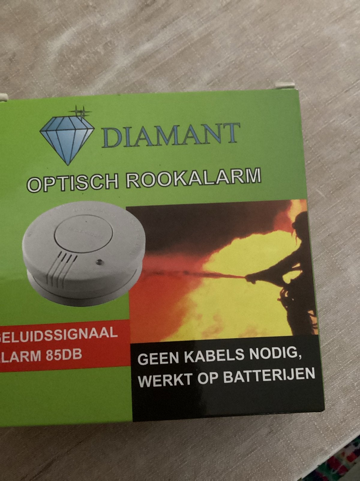 Diamant Optisch Rookalarm - Draadloos en Batterijgevoed, Doe-het-zelf en Verbouw, Detector, Sensor of Melder, Nieuw, Ophalen of Verzenden
