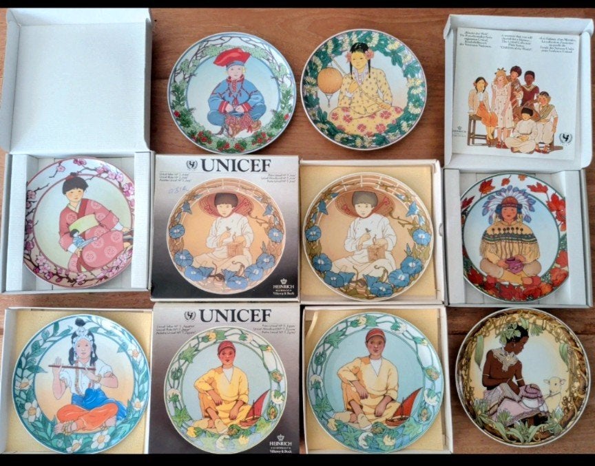 Unicef Kinderen van de Wereld wandborden - Villeroy & Boch, Ophalen of Verzenden
