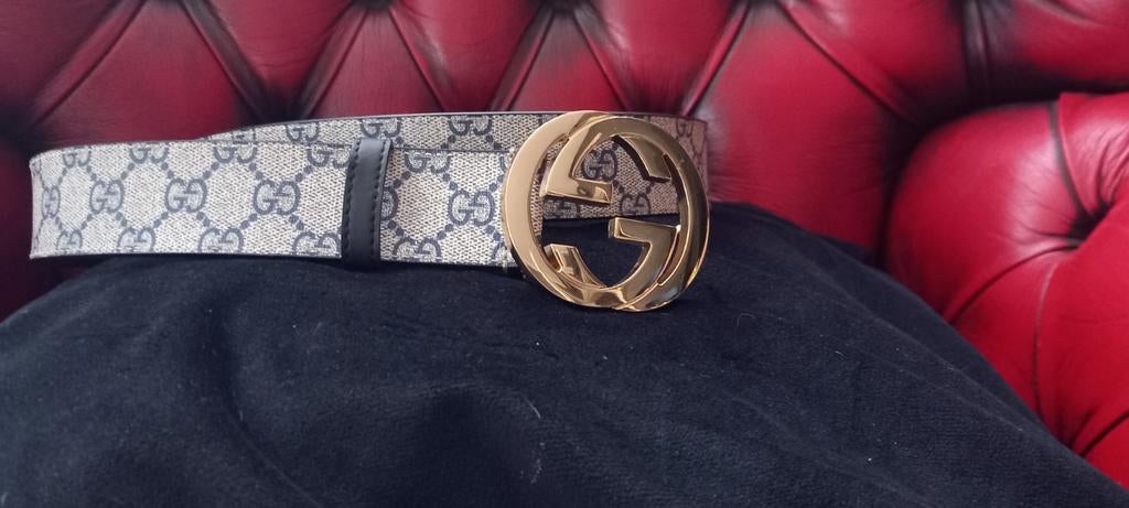 Originele Gucci GG riem, 95 tot 105 cm, Overige kleuren, Echt leder, Nieuw