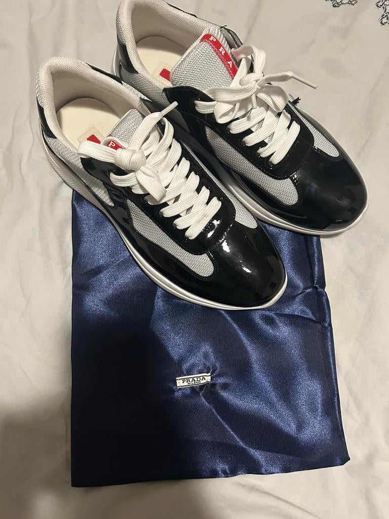 Prada Sneakers Zwart/Wit maat 41, Zwart, Ophalen of Verzenden, Sneakers of Gympen, Zo goed als nieuw