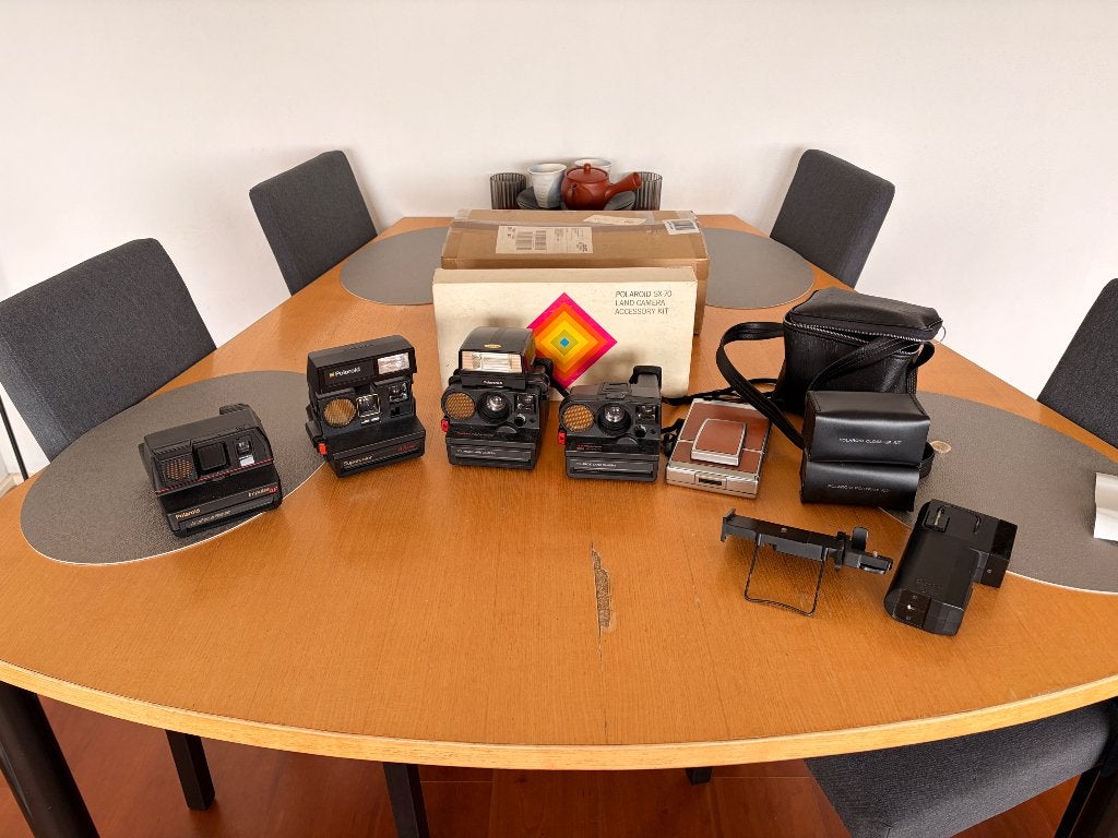 Grote Polaroid collectie – SX-70, Impulse AF, 670 AF + acc, Audio, Tv en Foto, Fotocamera's Analoog, Ophalen of Verzenden, Gebruikt