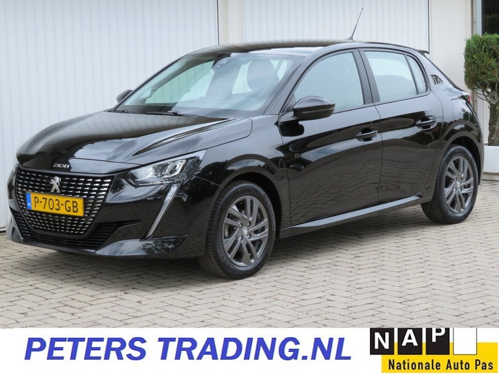 Peugeot 208 1.2 Active Pack FULL LED-CARPLAY-NL AUTO-1e EIGE, Stof, 1199 cc, Met garantie (alle), Zwart
