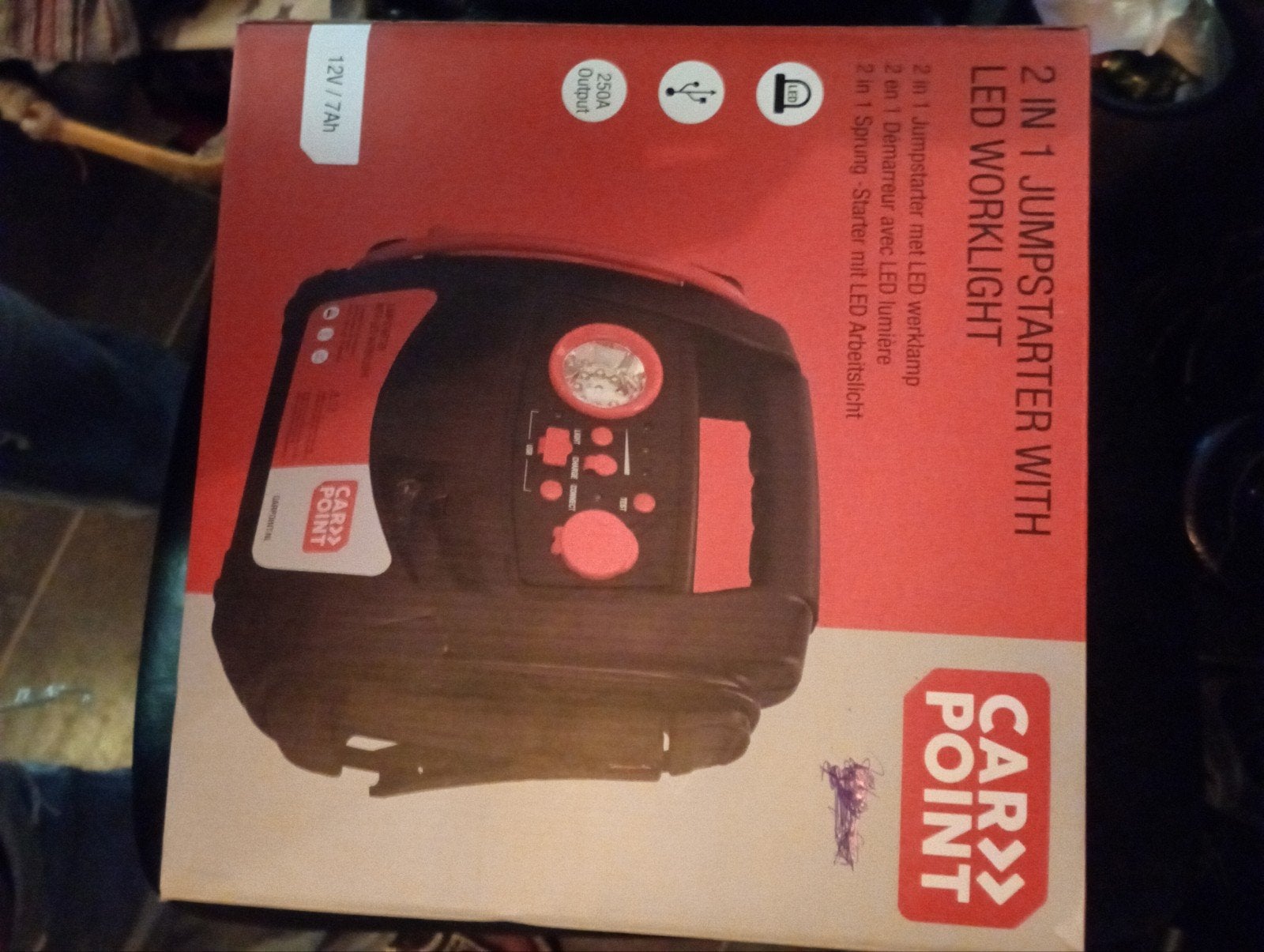 nieuw Car Point 2-in-1 Jumpstarter met LED Werklicht, Auto diversen, Ophalen of Verzenden, Nieuw