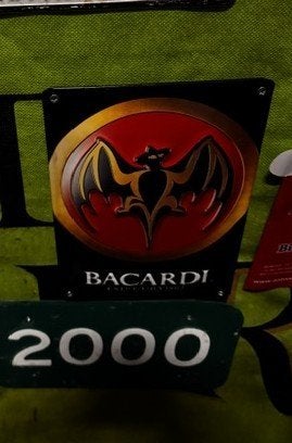 reclame bord bacardi, Ophalen, Zo goed als nieuw, Reclamebord