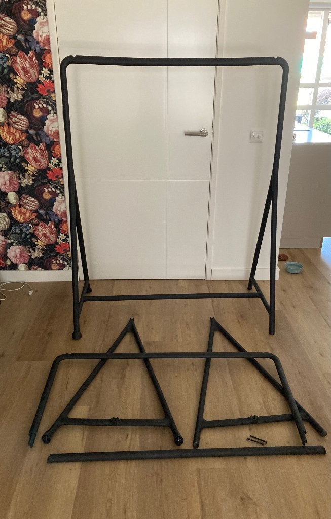 2 kledingrekken, Ophalen, Met wielen, Gebruikt