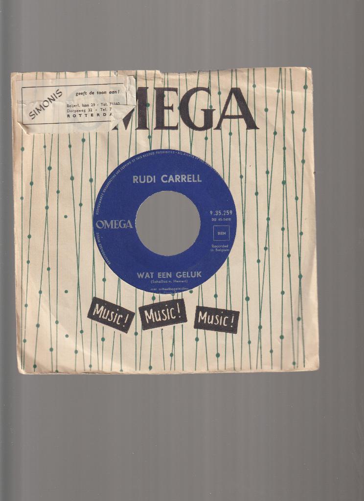 RUDI  CARRELL  --  WAT  EEN  GELUK  //  EUROVISION  1960, Cd's en Dvd's, Vinyl Singles, Verzenden, Originele persing, 7 inch, Single