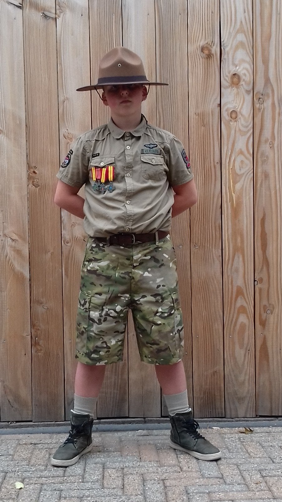 Stoere militaire outfit voor kinderen, Ophalen of Verzenden, Zo goed als nieuw, Onbekend, Jongen of Meisje