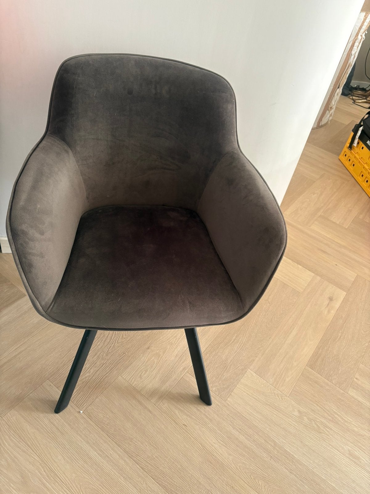 6 x velvet eetkamerstoelen, Ophalen, Zo goed als nieuw