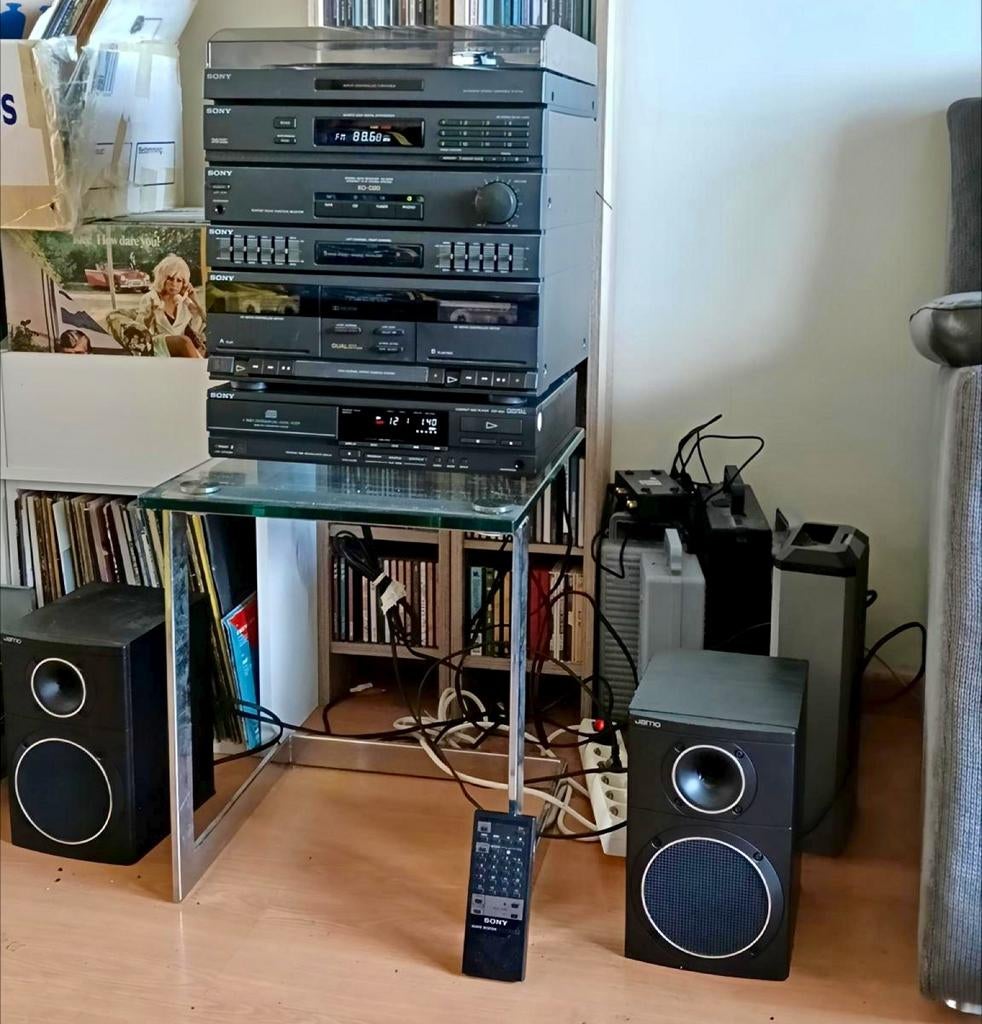 Sony stereo set XO-D20 met speakers en afstandsbediening, Gebruikt, Tuner of Radio, Info@smitselectronics.nl, Rijswijk zh