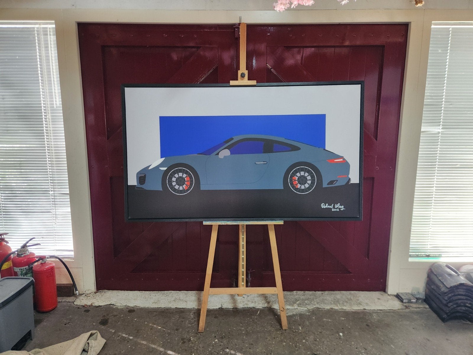 Kunstwerk Porsche 911 991 door Robert Vlug, Ophalen, Overige onderwerpen, Offsetdruk, Gelimiteerde oplage