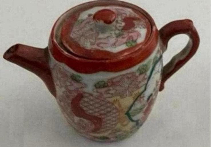 Vintage Geisha Chinees/Japans theepotje, Ophalen of Verzenden