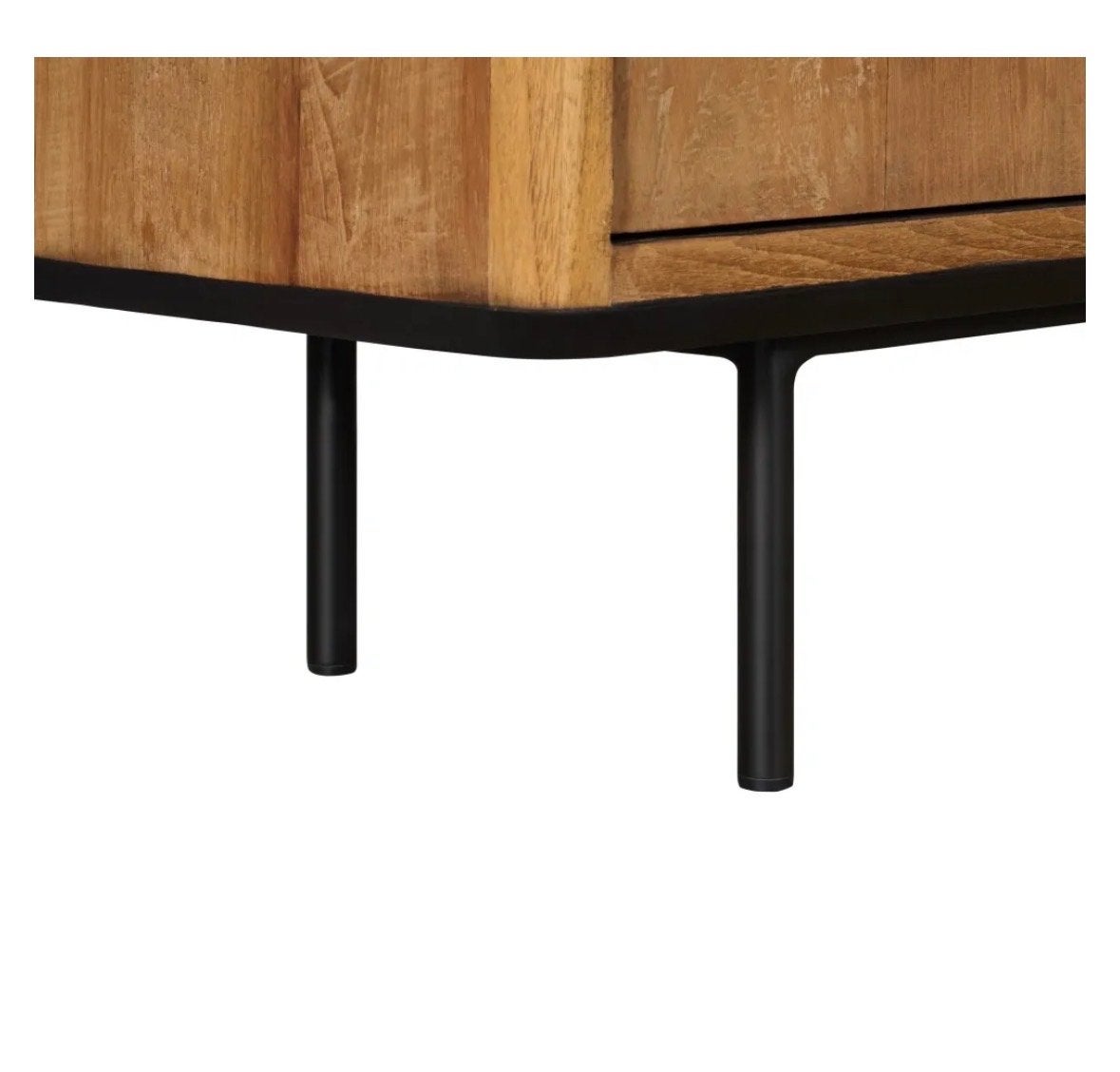 TV meubel Tobo - Massief mangohout met metalen onderstel, Ophalen, 150 tot 200 cm, Nieuw, Minder dan 100 cm