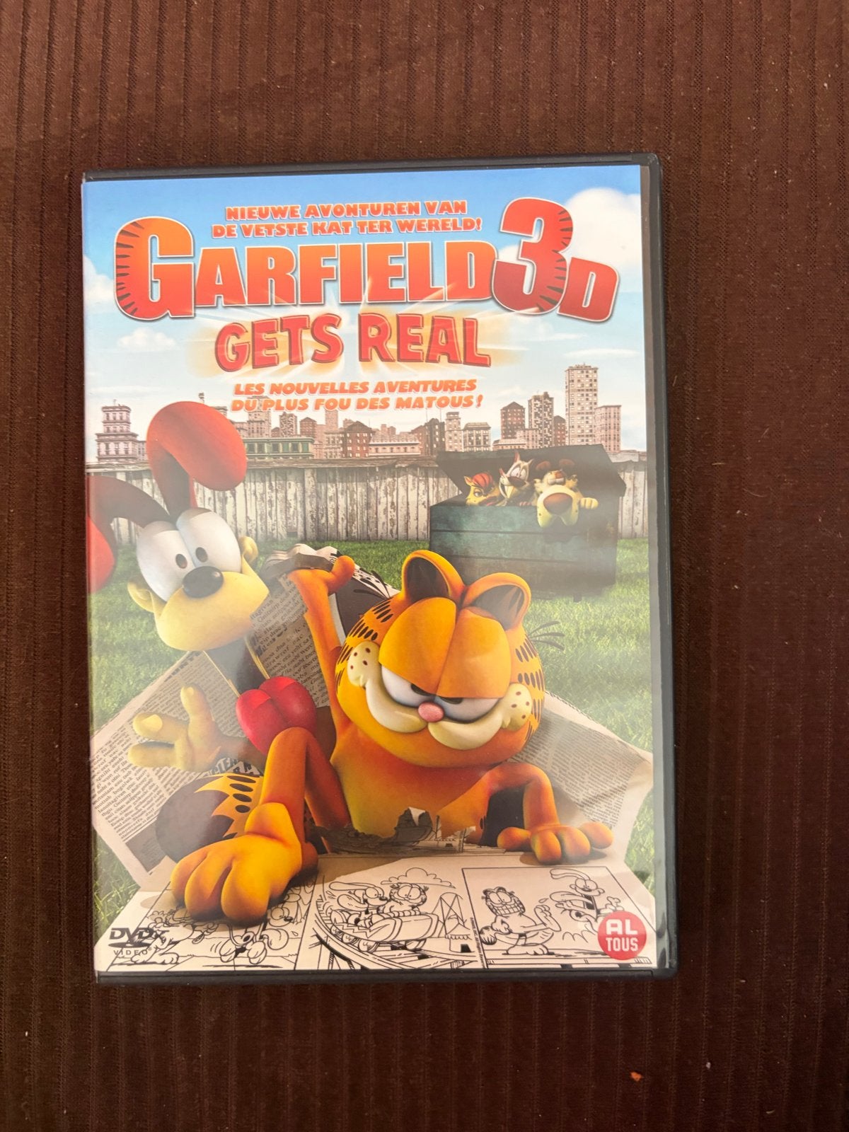 DVD Garfield 3D Gets Real - Nederlands gesproken, Alle leeftijden, Ophalen of Verzenden, Zo goed als nieuw, Komedie