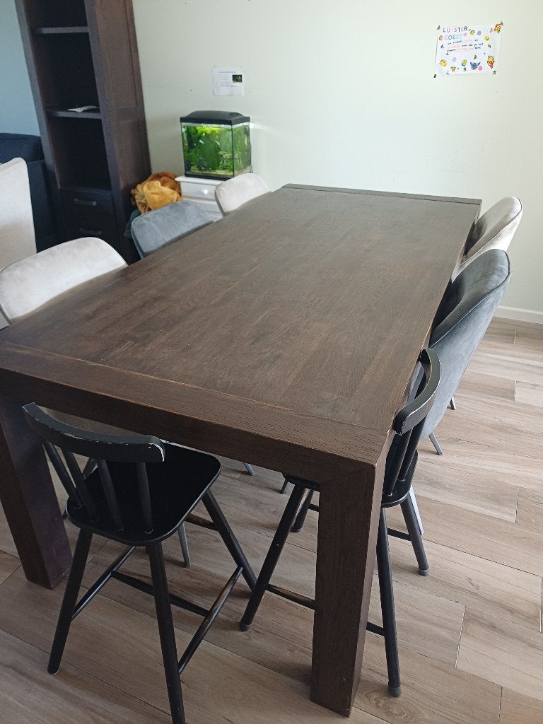 Gratis eettafel en salontafel, Huis en Inrichting, Ophalen, Gebruikt, Eikenhout, 50 tot 100 cm