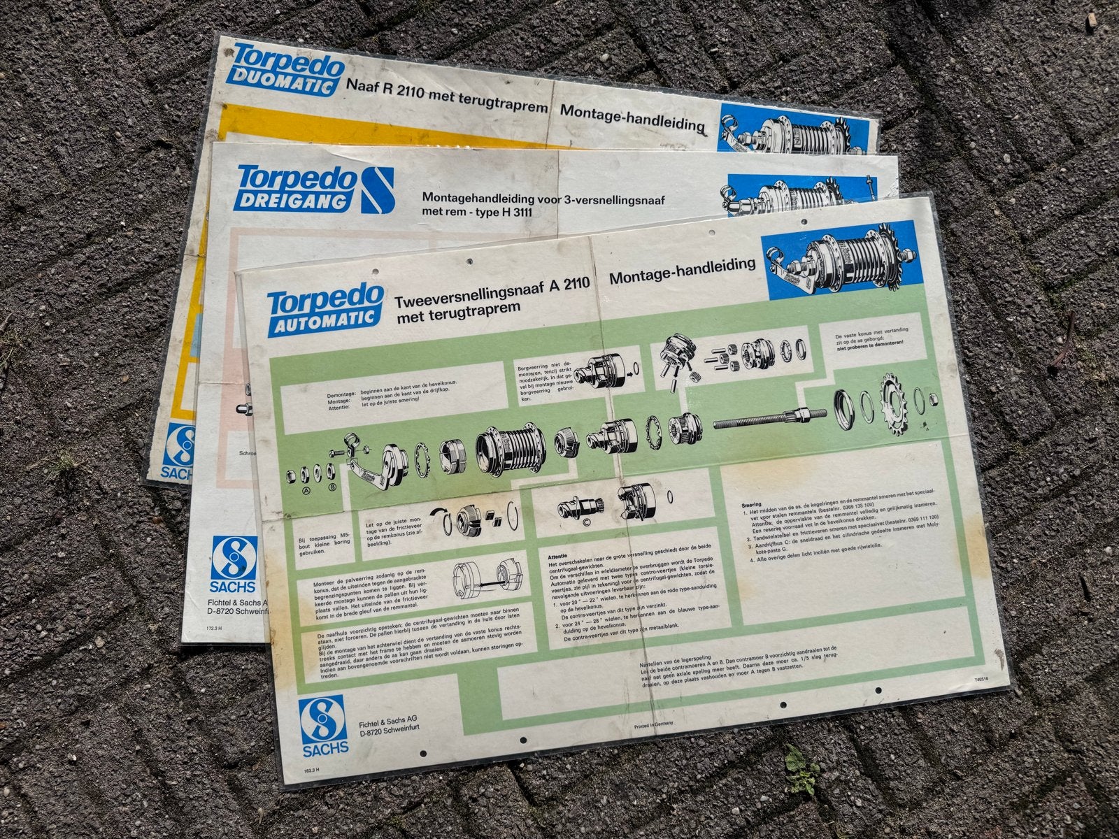 F&S Torpedo Duomatic, Automatic en Dreigang posters, Fietsen en Brommers, Fietsonderdelen, Wiel, Gebruikt, Staal, Ophalen of Verzenden