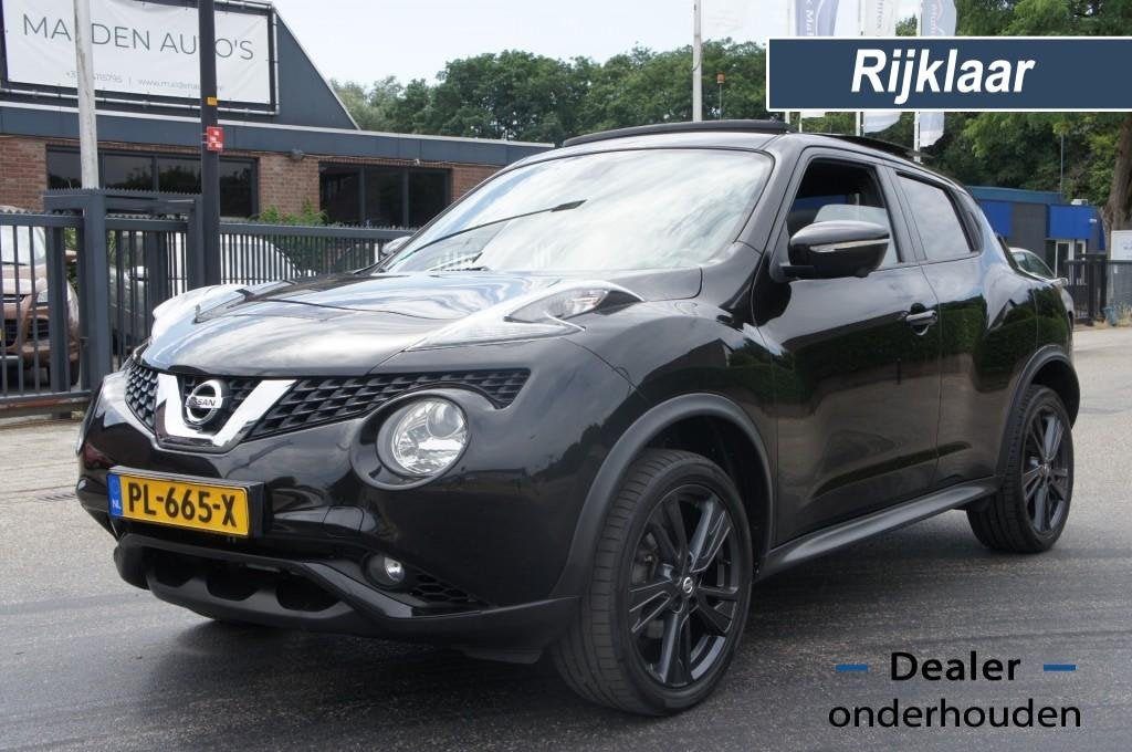 Nissan JUKE 1.2 DIG-T S/S PREMED PANO/LEDER/NAVI/CAM/KEYLESS, Auto's, Voorwielaandrijving, 639 kg, Euro 6, Met garantie (alle)