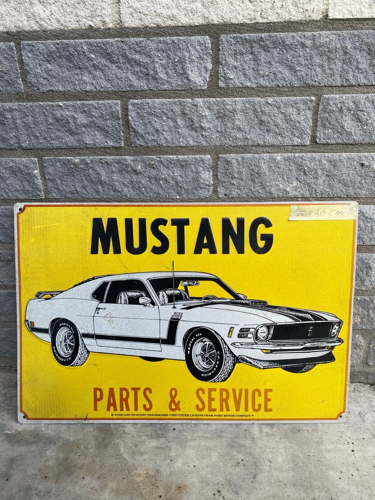 Mustang Parts & Service metalen wandbord 45x30 cm, Ophalen of Verzenden, Gebruikt, Auto's