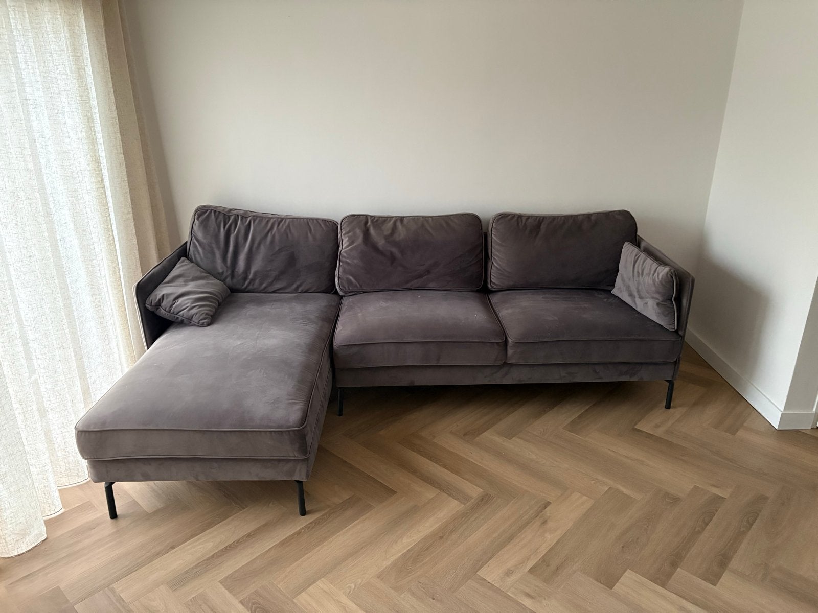 Leuke Hoekbank 2,50 breedte hoekstuk 1.60x80 breed, Ophalen, 250 tot 300 cm, 100 tot 125 cm, Hoekbank