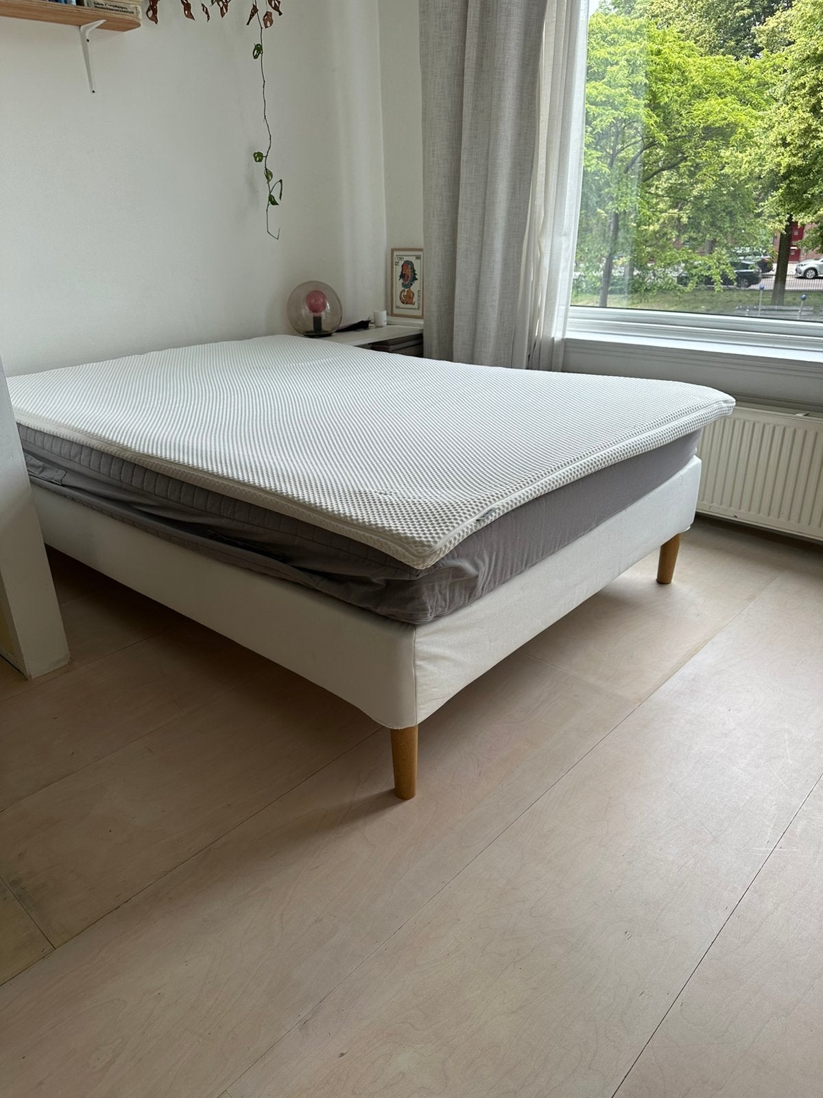Espevar ikea bed frame boxspring, Ophalen, Wit, Tweepersoons, 140 cm