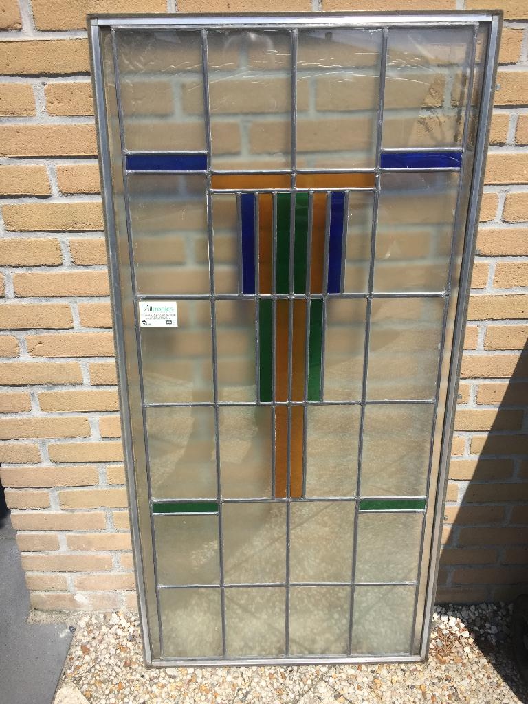 Glas in lood raam, Ophalen, Gebruikt, Minder dan 80 cm, Glas in lood