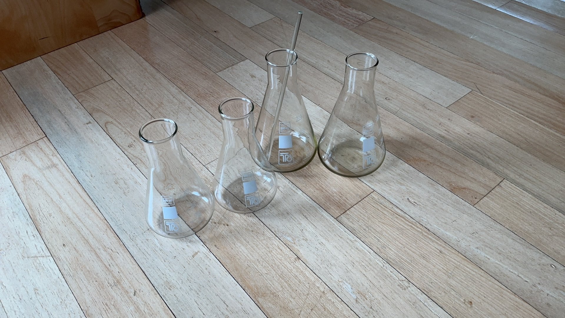 Laboratoriumglas kolf, Ophalen of Verzenden, Gebruikt, Overige typen