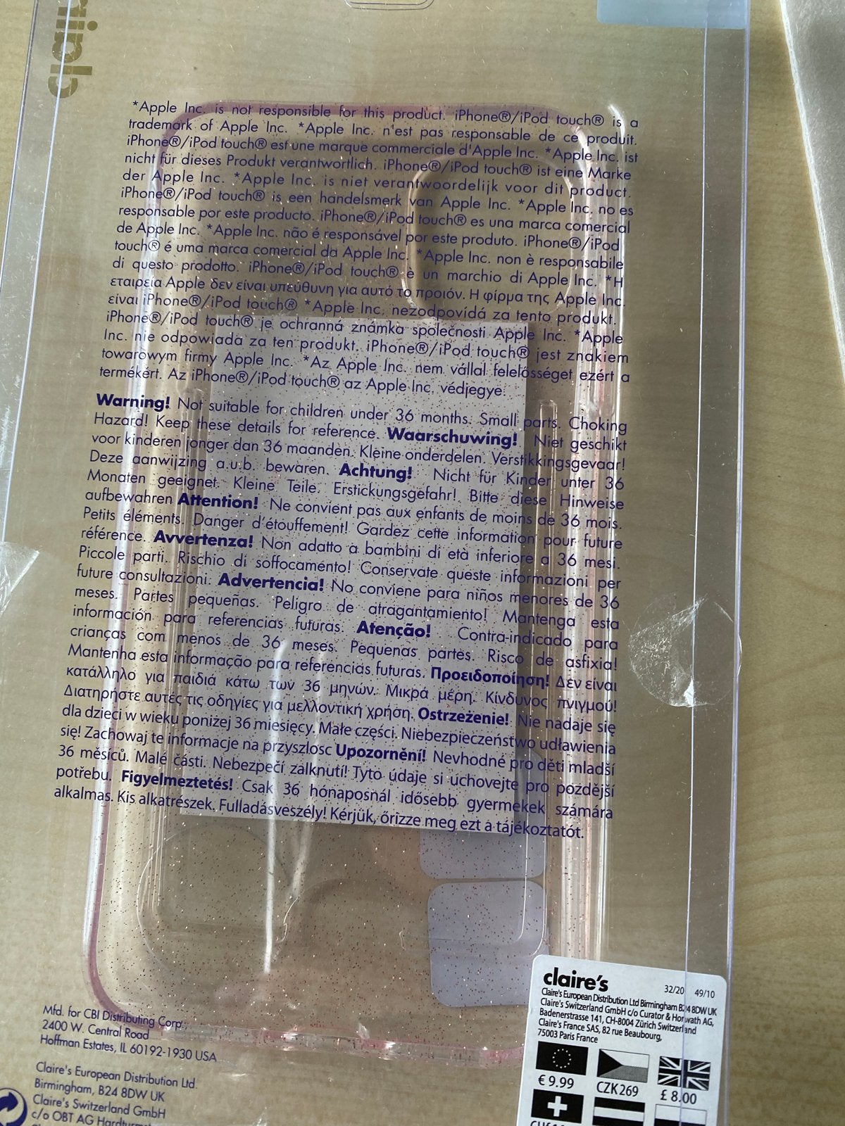 Nieuwe Claire's iPhone 11 hoesje met glitter en pasvakje, Kunststof, IPhone 11, Overige merken, Nieuw