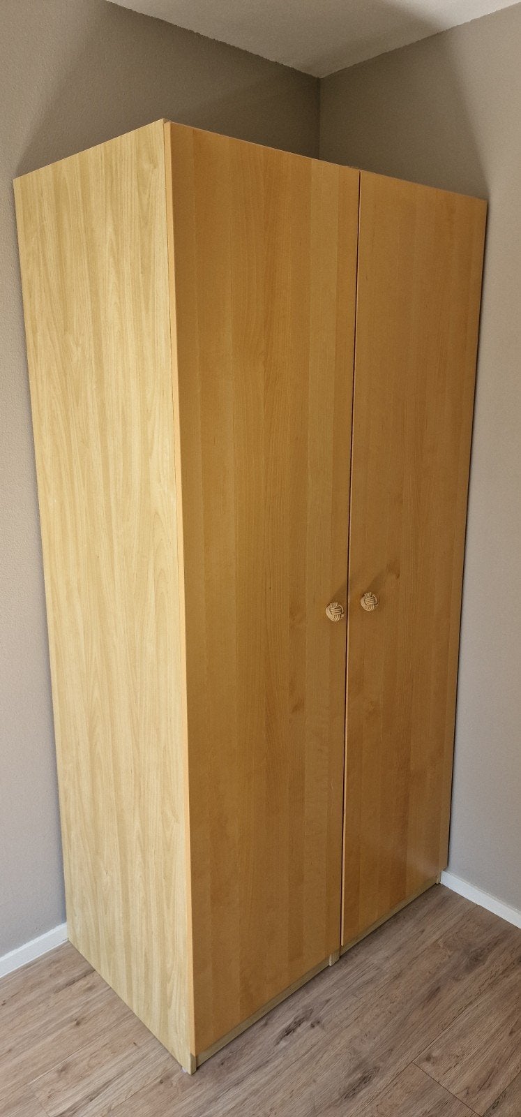Dubbele kledingkast - 100x58x201 cm, Met deur(en), Gebruikt, 200 cm of meer, 50 tot 75 cm