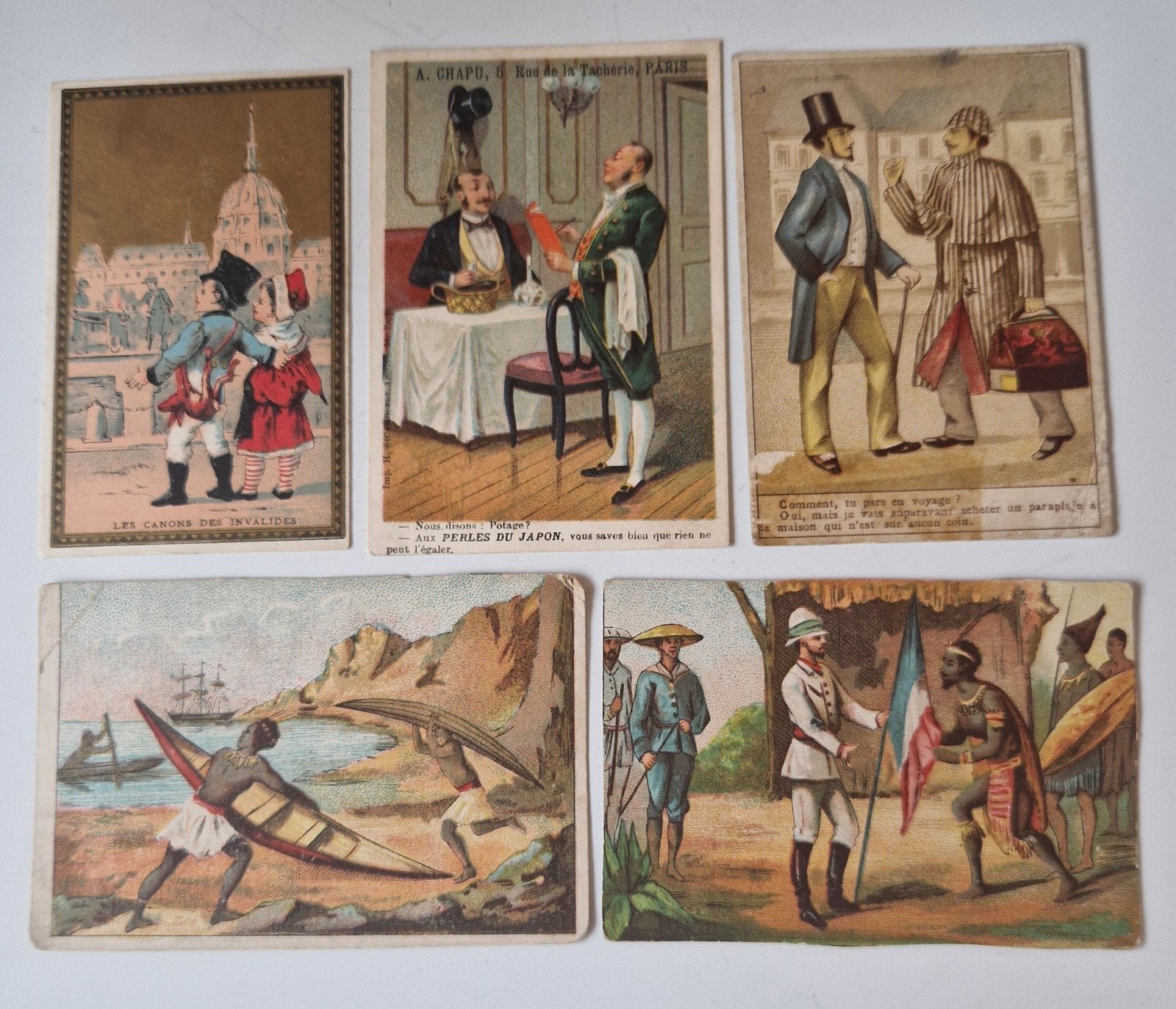 Uit inboedel:(no 1) 25 antieke reclamekaarten chromo ca 1880, Verzenden, Gebruikt, Overige typen