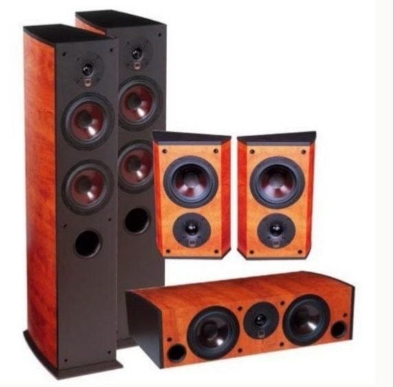 DALI Suite 5.1 cherry set topgeluid! center+ 2front + 2rear, Audio, Tv en Foto, Ophalen, Gebruikt, 60 tot 120 watt, Surroundset