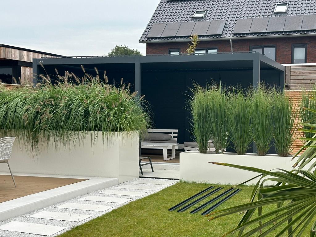 Luxe Lamella Overkapping 570x400x250 met Kantelbaar dak€9000, Ophalen, Zo goed als nieuw, Tuinpaviljoen