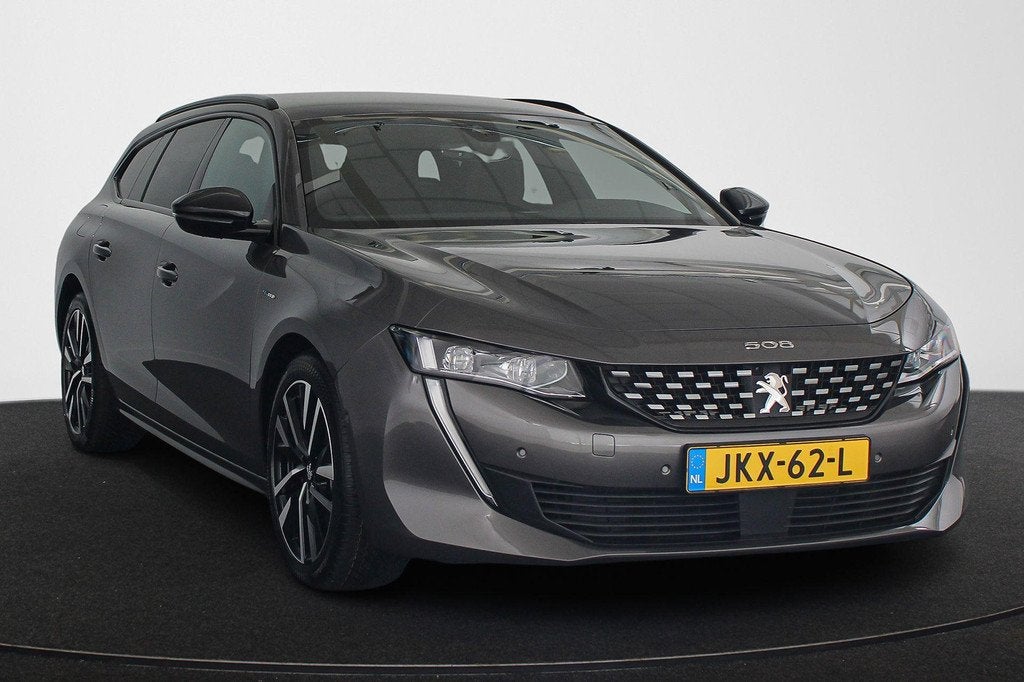 Peugeot 508 SW 1.6 HYbrid 225 GT FOCAL Stoelverwarming Camer, Auto's, Peugeot, 745 kg, 4 cilinders, Leder en Stof, Hybride Elektrisch/Benzine